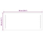 vidaXL Zrkadlo do kúpeľne s LED Priehľadná 90 x 40 cm tvrdené sklo – Obrázok 9