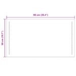 vidaXL Zrkadlo do kúpeľne s LED Priehľadná 90 x 50 cm tvrdené sklo – Obrázok 9