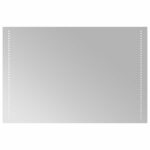 vidaXL Zrkadlo do kúpeľne s LED Priehľadná 90 x 60 cm tvrdené sklo – Obrázok 2