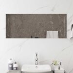 vidaXL Zrkadlo do kúpeľne s LED Priehľadná 100 x 40 cm tvrdené sklo