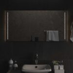 vidaXL Zrkadlo do kúpeľne s LED Priehľadná 100 x 50 cm tvrdené sklo – Obrázok 3