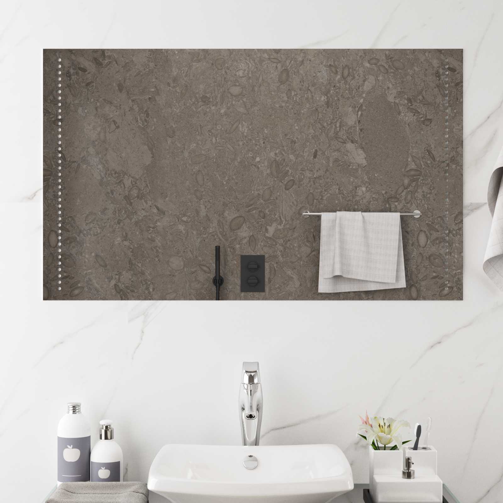 42045786_1.jpg vidaXL Zrkadlo do kúpeľne s LED Priehľadná 100 x 60 cm tvrdené sklo – Obrázok 1