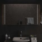 vidaXL Zrkadlo do kúpeľne s LED Priehľadná 100 x 60 cm tvrdené sklo – Obrázok 3