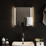 vidaXL Zrkadlo do kúpeľne s LED Priehľadná 40 x 40 cm tvrdené sklo – Obrázok 3