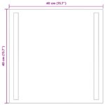 vidaXL Zrkadlo do kúpeľne s LED Priehľadná 40 x 40 cm tvrdené sklo – Obrázok 5