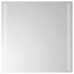 vidaXL Zrkadlo do kúpeľne s LED Priehľadná 50 x 50 cm tvrdené sklo – Obrázok 2