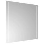 vidaXL Zrkadlo do kúpeľne s LED Priehľadná 50 x 50 cm tvrdené sklo – Obrázok 4