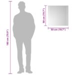 vidaXL Zrkadlo do kúpeľne s LED Priehľadná 50 x 50 cm tvrdené sklo – Obrázok 6