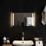 vidaXL Zrkadlo do kúpeľne s LED Priehľadná 50 x 30 cm tvrdené sklo – Obrázok 3