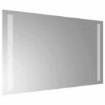 vidaXL Zrkadlo do kúpeľne s LED Priehľadná 50 x 30 cm tvrdené sklo – Obrázok 4