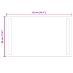 vidaXL Zrkadlo do kúpeľne s LED Priehľadná 50 x 30 cm tvrdené sklo – Obrázok 5