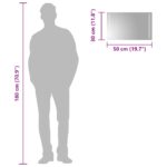 vidaXL Zrkadlo do kúpeľne s LED Priehľadná 50 x 30 cm tvrdené sklo – Obrázok 6