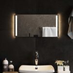 vidaXL Zrkadlo do kúpeľne s LED Priehľadná 60 x 30 cm tvrdené sklo – Obrázok 3