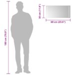 vidaXL Zrkadlo do kúpeľne s LED Priehľadná 60 x 30 cm tvrdené sklo – Obrázok 6