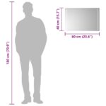 vidaXL Zrkadlo do kúpeľne s LED Priehľadná 60 x 40 cm tvrdené sklo – Obrázok 6