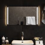 vidaXL Zrkadlo do kúpeľne s LED Priehľadná 70 x 40 cm tvrdené sklo – Obrázok 3