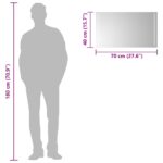 vidaXL Zrkadlo do kúpeľne s LED Priehľadná 70 x 40 cm tvrdené sklo – Obrázok 6
