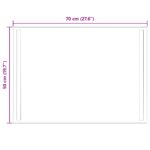 vidaXL Zrkadlo do kúpeľne s LED Priehľadná 70 x 50 cm tvrdené sklo – Obrázok 5