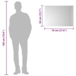 vidaXL Zrkadlo do kúpeľne s LED Priehľadná 70 x 50 cm tvrdené sklo – Obrázok 6