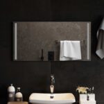 vidaXL Zrkadlo do kúpeľne s LED Priehľadná 80 x 40 cm tvrdené sklo