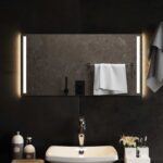 vidaXL Zrkadlo do kúpeľne s LED Priehľadná 80 x 40 cm tvrdené sklo – Obrázok 3