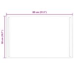 vidaXL Zrkadlo do kúpeľne s LED Priehľadná 80 x 50 cm tvrdené sklo – Obrázok 5
