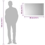 vidaXL Zrkadlo do kúpeľne s LED Priehľadná 80 x 50 cm tvrdené sklo – Obrázok 6