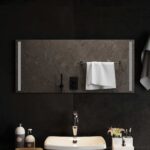 vidaXL Zrkadlo do kúpeľne s LED Priehľadná 90 x 40 cm tvrdené sklo