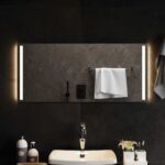 vidaXL Zrkadlo do kúpeľne s LED Priehľadná 90 x 40 cm tvrdené sklo – Obrázok 3