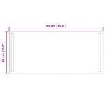 vidaXL Zrkadlo do kúpeľne s LED Priehľadná 90 x 40 cm tvrdené sklo – Obrázok 5