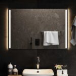 vidaXL Zrkadlo do kúpeľne s LED Priehľadná 90 x 60 cm tvrdené sklo – Obrázok 3