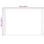 vidaXL Zrkadlo do kúpeľne s LED Priehľadná 90 x 60 cm tvrdené sklo – Obrázok 5