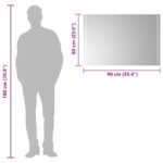 vidaXL Zrkadlo do kúpeľne s LED Priehľadná 90 x 60 cm tvrdené sklo – Obrázok 6