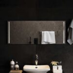 vidaXL Zrkadlo do kúpeľne s LED Priehľadná 100 x 40 cm tvrdené sklo