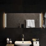 vidaXL Zrkadlo do kúpeľne s LED Priehľadná 100 x 40 cm tvrdené sklo – Obrázok 3