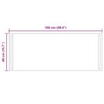 vidaXL Zrkadlo do kúpeľne s LED Priehľadná 100 x 40 cm tvrdené sklo – Obrázok 5