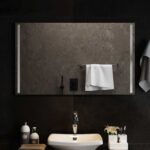 vidaXL Zrkadlo do kúpeľne s LED Priehľadná 100 x 60 cm tvrdené sklo