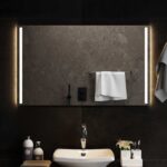 vidaXL Zrkadlo do kúpeľne s LED Priehľadná 100 x 60 cm tvrdené sklo – Obrázok 3