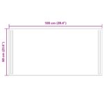 vidaXL Zrkadlo do kúpeľne s LED Priehľadná 100 x 60 cm tvrdené sklo – Obrázok 5