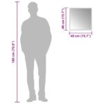 vidaXL Zrkadlo do kúpeľne s LED Priehľadná 40 x 40 cm tvrdené sklo – Obrázok 6