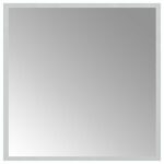 vidaXL Zrkadlo do kúpeľne s LED Priehľadná 50 x 50 cm tvrdené sklo – Obrázok 2