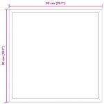 vidaXL Zrkadlo do kúpeľne s LED Priehľadná 50 x 50 cm tvrdené sklo – Obrázok 5