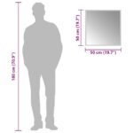 vidaXL Zrkadlo do kúpeľne s LED Priehľadná 50 x 50 cm tvrdené sklo – Obrázok 6