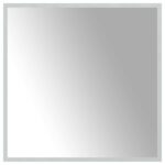 vidaXL Zrkadlo do kúpeľne s LED Priehľadná 60 x 60 cm tvrdené sklo – Obrázok 2