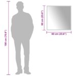 vidaXL Zrkadlo do kúpeľne s LED Priehľadná 60 x 60 cm tvrdené sklo – Obrázok 6
