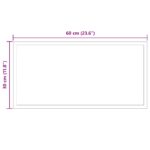 vidaXL Zrkadlo do kúpeľne s LED Priehľadná 60 x 30 cm tvrdené sklo – Obrázok 5