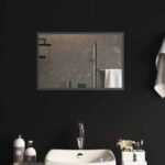 vidaXL Zrkadlo do kúpeľne s LED Priehľadná 60 x 40 cm tvrdené sklo