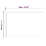 vidaXL Zrkadlo do kúpeľne s LED Priehľadná 60 x 40 cm tvrdené sklo – Obrázok 5