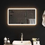vidaXL Zrkadlo do kúpeľne s LED Priehľadná 70 x 40 cm tvrdené sklo – Obrázok 3
