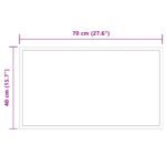 vidaXL Zrkadlo do kúpeľne s LED Priehľadná 70 x 40 cm tvrdené sklo – Obrázok 5